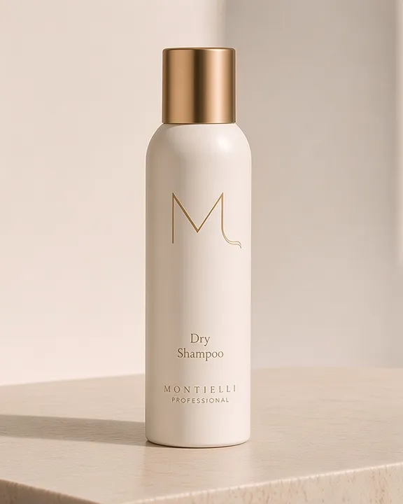 Montielli Dry Shampoo with gold M monogram