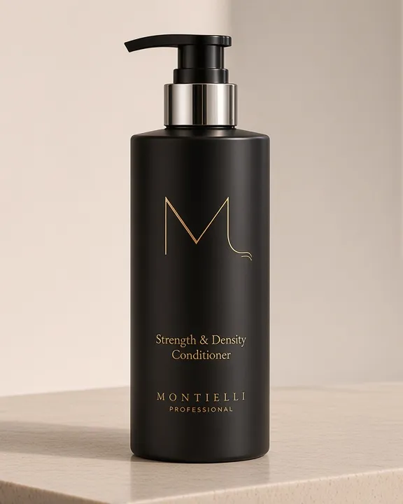 Montielli Strength & Density Conditioner with gold M monogram